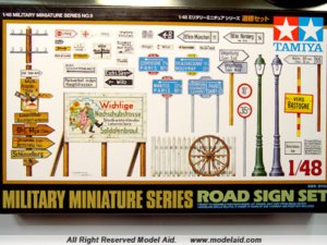 Military Miniature Series Road Sign Set (Tamiya 1/48)