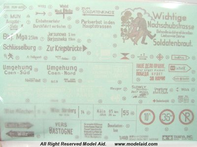 Military Miniature Series Road Sign Set (Tamiya 1/48)