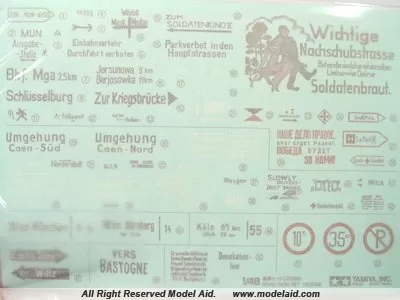 Military Miniature Series Road Sign Set (Tamiya 1/48)