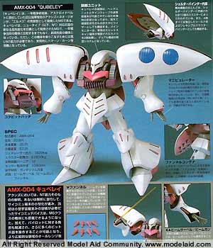 HGUC AMX-004 Qubeley Axis prototype mobile suit for Newtype (Bandai 1/144)