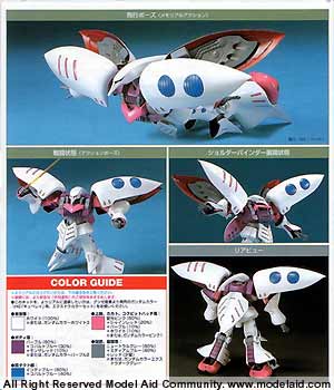 HGUC AMX-004 Qubeley Axis prototype mobile suit for Newtype (Bandai 1/144)