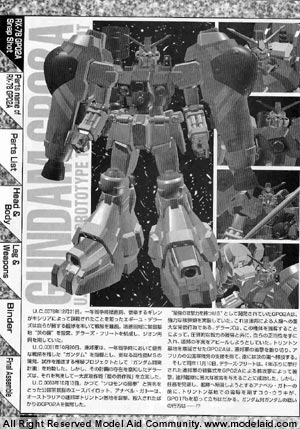MG Mobile Suit RX-78GP02A Physalis (Bandai 1/100)