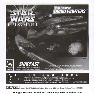 Starwars Episode I - Trade Federation Droid Fighters (AMT/ERTL 1/48)