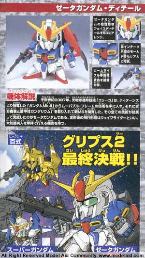 SD Gundam BB Senshi MSZ-006 Zeta Gundam (Bandai Non Scale)