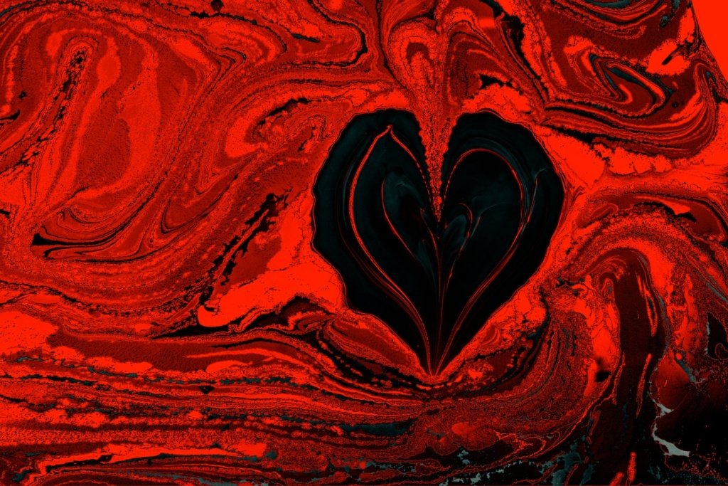 Black and Red Liquid Marble Texture