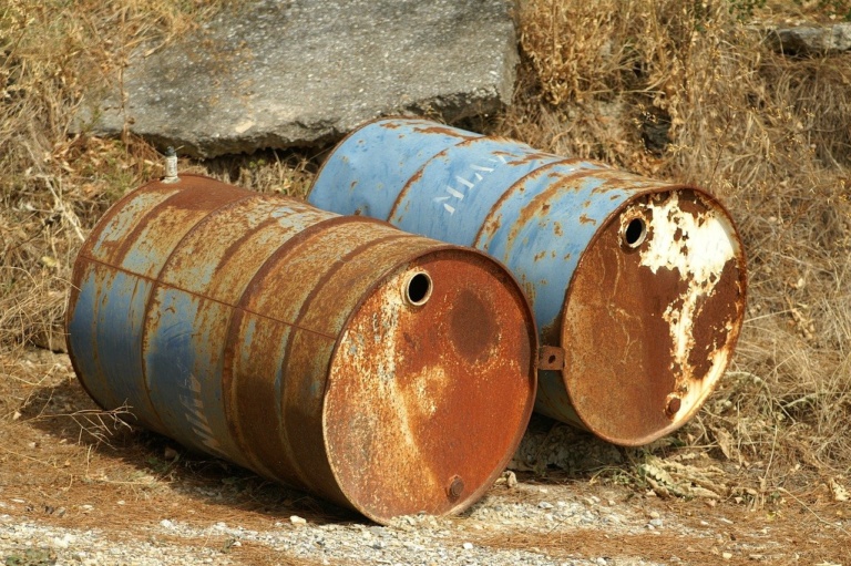 barrel, quarry, rust
