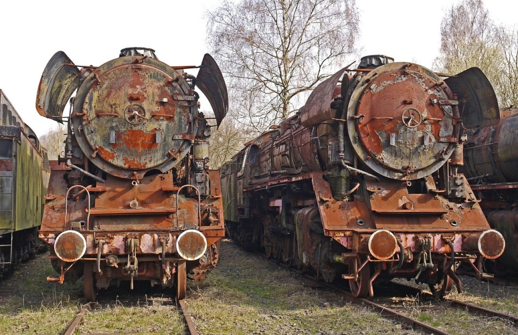 lost place, lokfriedhof, rust