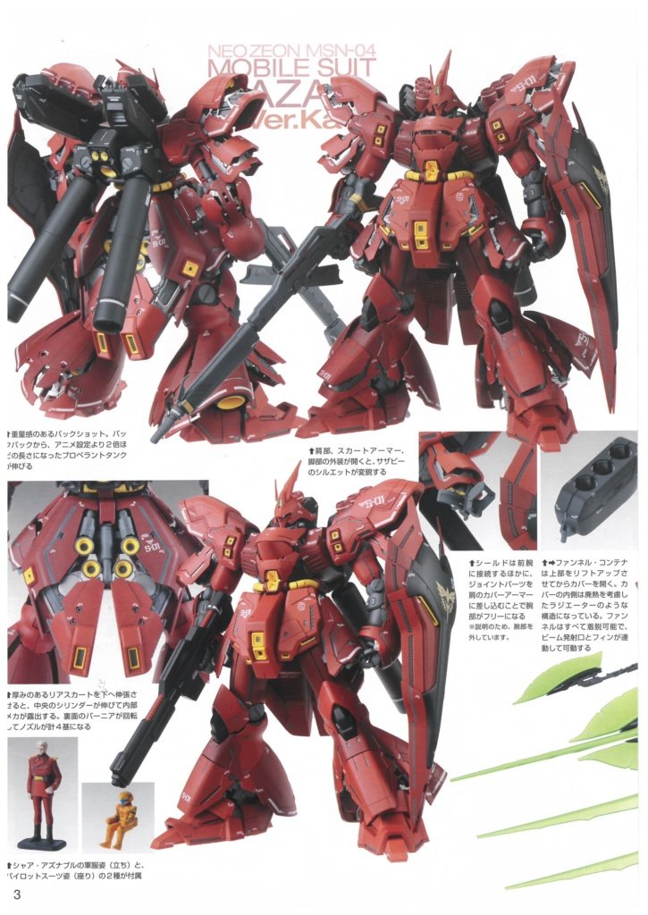 MG Neo Zeon MSN-04 Mobile Suit SAZABI "Ver. Ka" (Bandai 1/100)