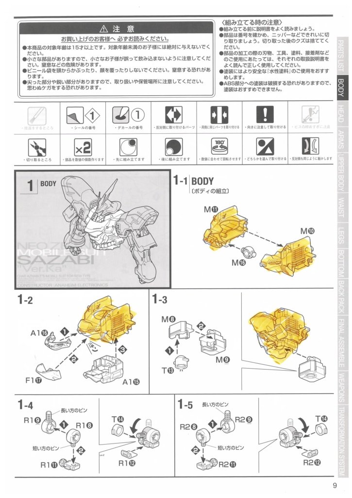 MG Neo Zeon MSN-04 Mobile Suit SAZABI "Ver. Ka" (Bandai 1/100)