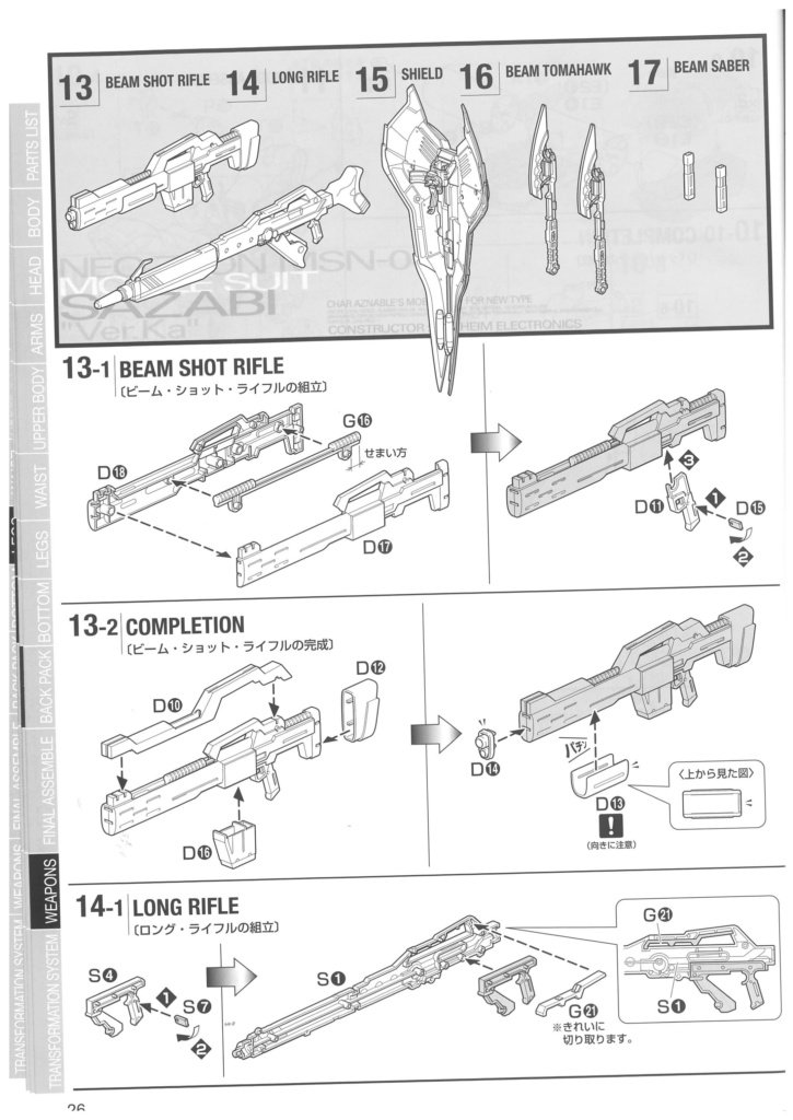 MG Neo Zeon MSN-04 Mobile Suit SAZABI "Ver. Ka" (Bandai 1/100)