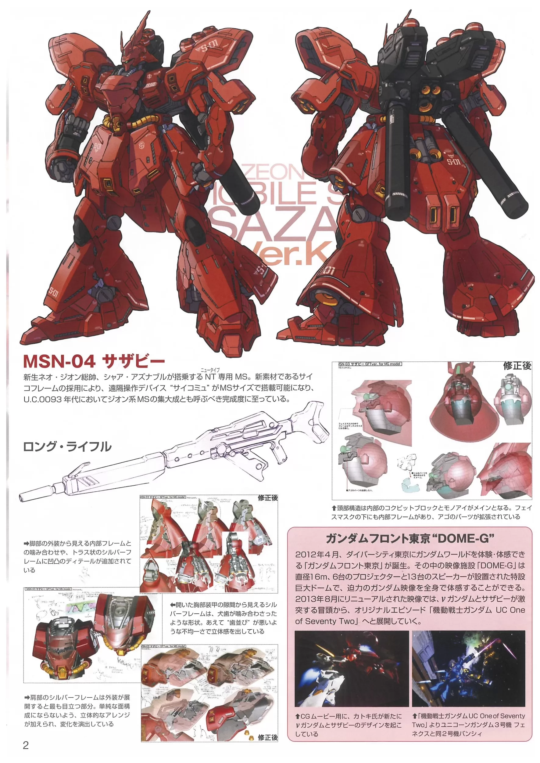 MG Neo Zeon MSN-04 Mobile Suit SAZABI "Ver. Ka" (Bandai 1/100)
