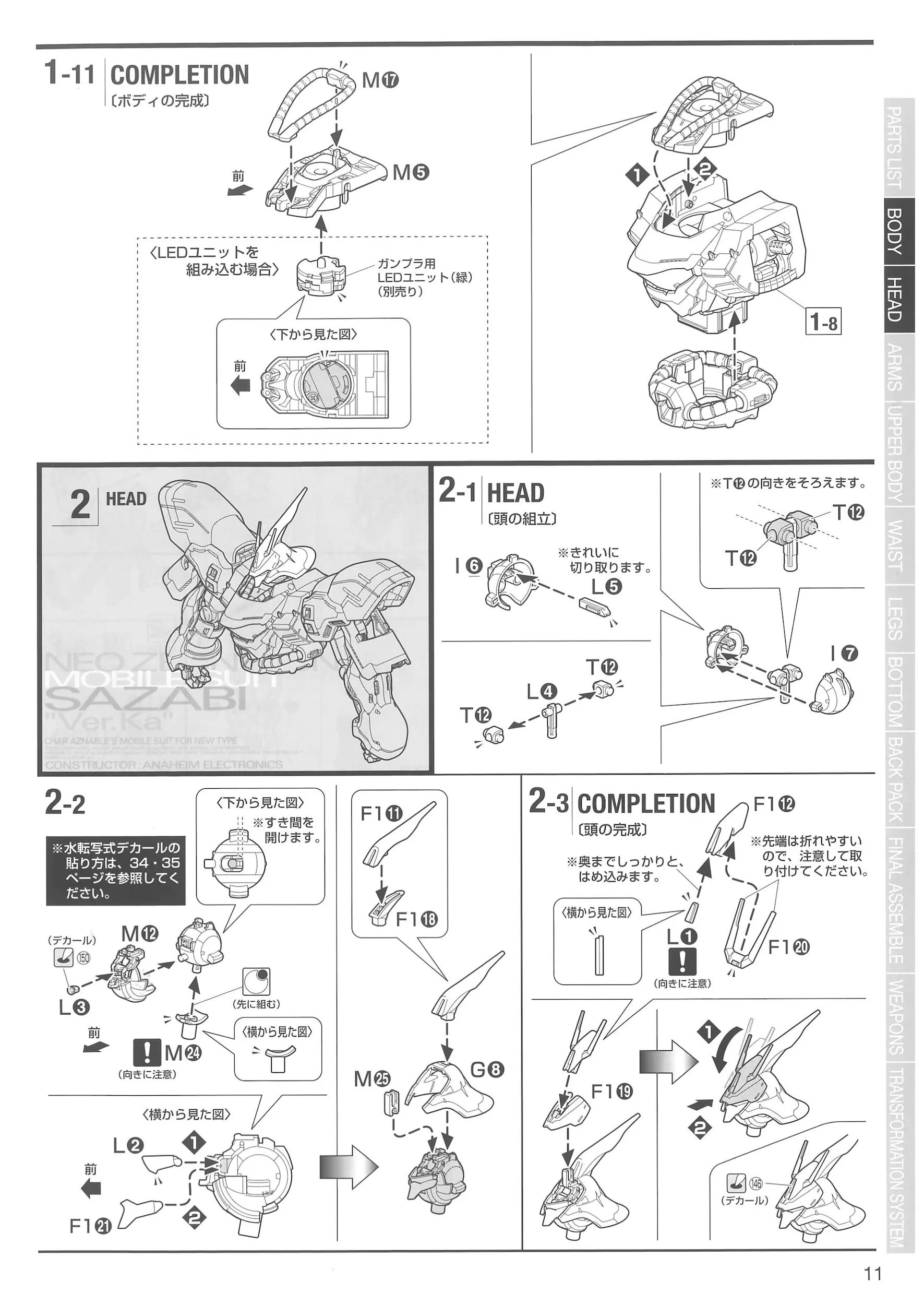 MG Neo Zeon MSN-04 Mobile Suit SAZABI "Ver. Ka" (Bandai 1/100)