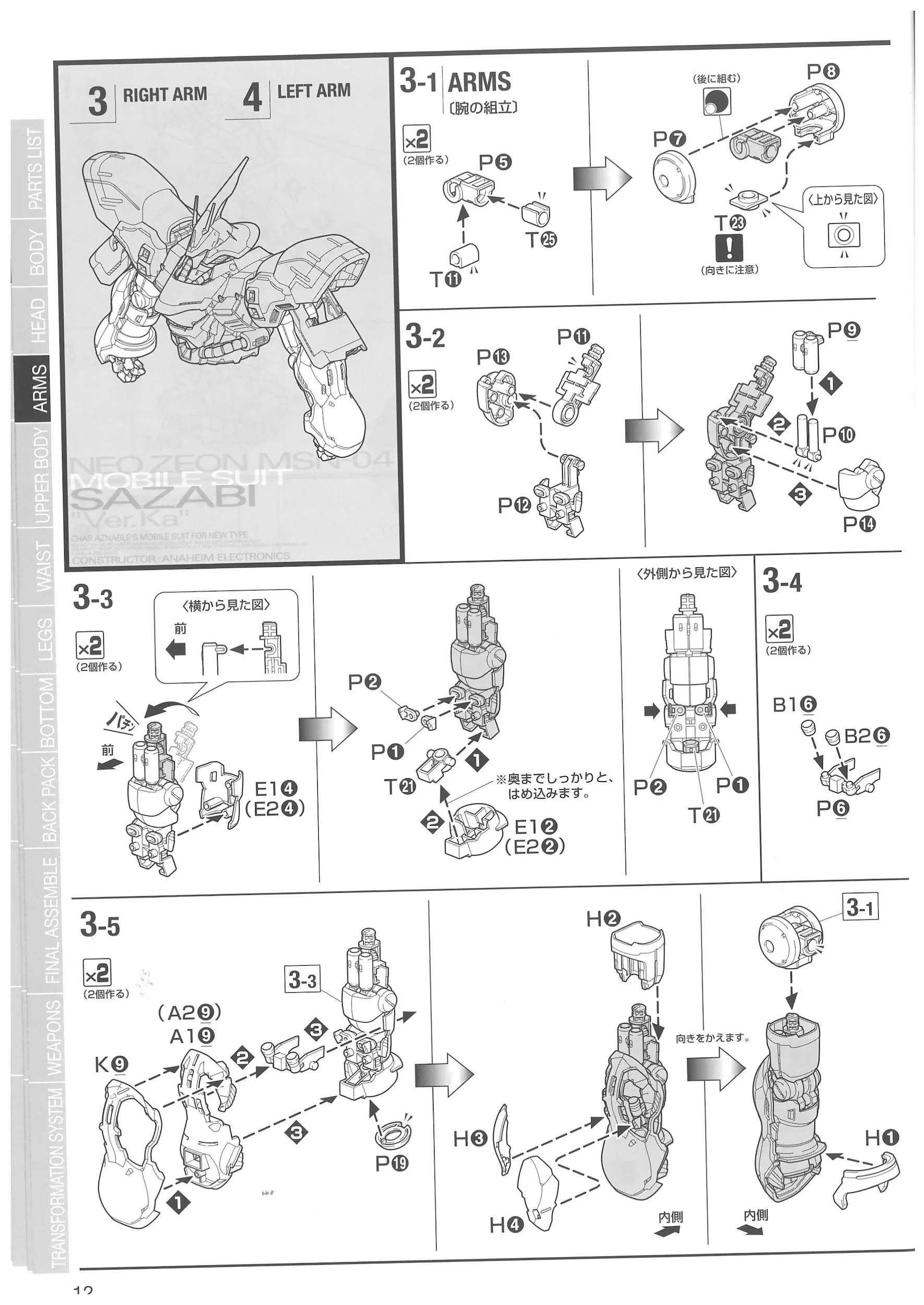 MG Neo Zeon MSN-04 Mobile Suit SAZABI "Ver. Ka" (Bandai 1/100)