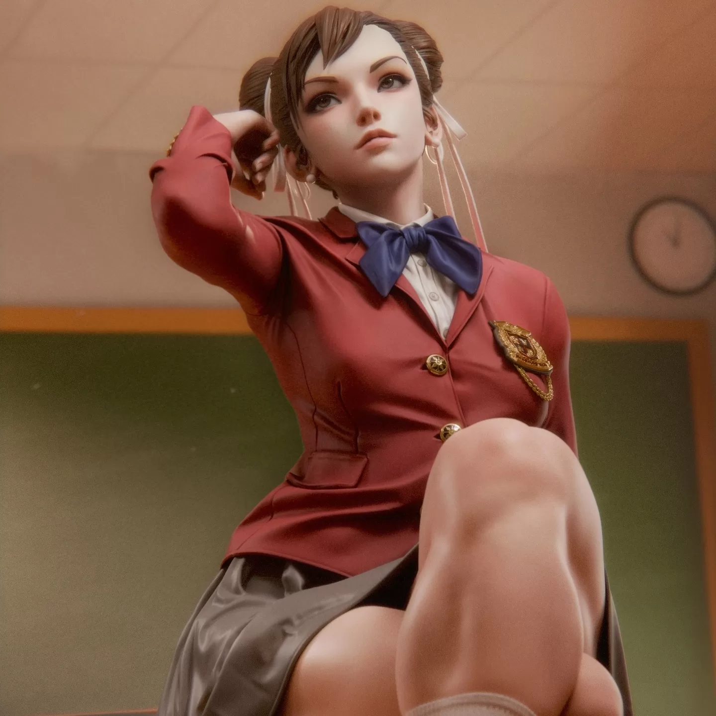 Chun Li School Uniform Version